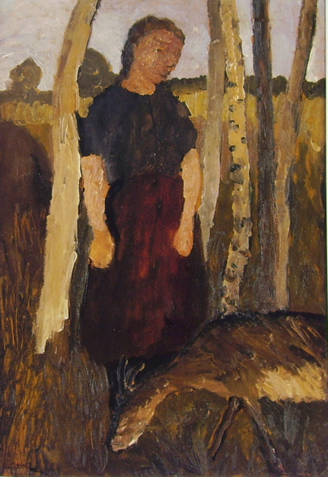 Paula-Modersohn-Becker, Ragazzo e capra tra le betulle, 1904