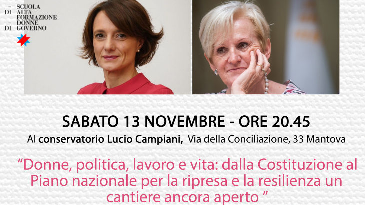 Mantova. Donne, politica, lavoro e vita: la ministra Elena Bonetti e Livia Turco